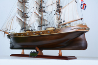 T016C - CUTTY SARK (BOIS NOIR) Modèle de décoration d'intérieur autoportant durable, courbé, OMH Vietnam, technique peinte à la main