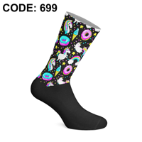 Chaussettes en coton de qualité supérieure fabriquées en Turquie, taille moyenne, impression numérique 360, graphisme par transfert thermique, design unique, couleurs haute définition