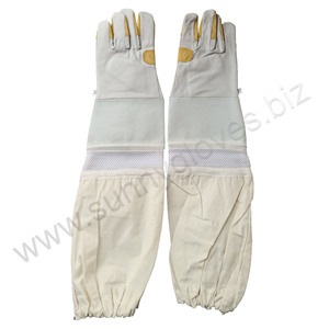 2023 Gants d'abeille de protection pour l'apiculture 2023 Gants en cuir pour l'apiculture avec logo personnalisé - Product Image 2