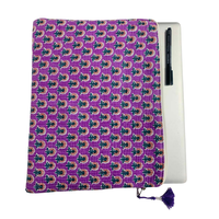 Housse pour ordinateur portable en coton matelassé imprimé au bloc, étui pour MacBook et tablette Pro, housse pour ordinateur portable faite à la main avec fermeture éclair, 12x16 pouces, pour voyage