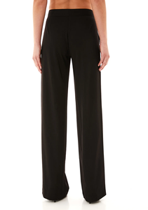Pantalon de bureau pour femme, mi-long, en tissu mélangé de coton, taille élastique, respirant, coupe ajustée, tendance, printemps - Product Image 6