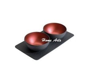 เซิร์ฟเวอร์ช็อคโกแลตเหล็กสีดำพร้อมถาดปรับขนาดและรูปทรงได้เอง - Product Image 1