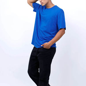 T-shirt en coton biologique pour hommes en gros, impression de logo personnalisé, t-shirt uni, prix bas, fabricants - Product Image 5