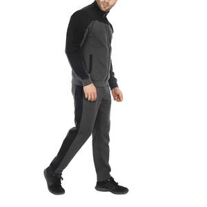 Survêtement uni 100% coton pour homme, survêtement de Jogging bon marché, coupe Slim, fermeture éclair, Offre Spéciale - Product Image 4
