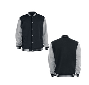 <b>Fleece</b> College Baseball Varsity <b>Jacket</b> OEM Custom Logo Athletic Wear Retro Inspired Fashion Outerwear <b>Jacket</b> for Men - Product Image 1