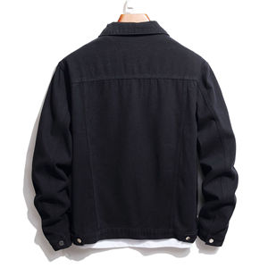 Venta al por mayor de chaqueta de mezclilla con logotipo personalizado para los hombres de diseño personalizado y logotipo chaqueta de mezclilla Lisa chaqueta de mezclilla elegante y duradera para los hombres - Product Image 3