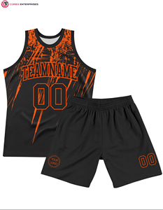 Tenues de basket-ball personnalisées entièrement sublimées, respirantes, imprimées, sans manches, pour clubs et équipes, 100 % polyester - Product Image 3