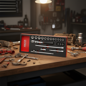 Jeu de douilles Facom 20 pièces 3/8'' métriques à 6 points, module en mousse, durable et polyvalent - Product Image 3