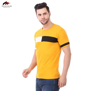 2025 nueva llegada de camisetas Ringer de verano para hombres ropa informal transpirable de secado rápido de talla grande venta en línea hecha de poliéster/algodón - Product Image 3