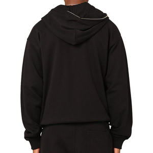 Sweat à capuche brodé d'automne imprimé personnalisé en coton confortable pour hommes décontracté tenue quotidienne sweat-shirt en polaire douce Service OEM - Product Image 2