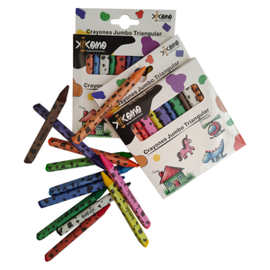 Crayones Triangulares de Colores, Paquete de 12 Piezas - Product Image 1