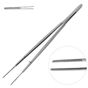 Forceps à tissus Gerald 18 cm, droits, dentelés, en acier inoxydable, instrument chirurgical de précision pour la manipulation délicate des tissus - Product Image 6