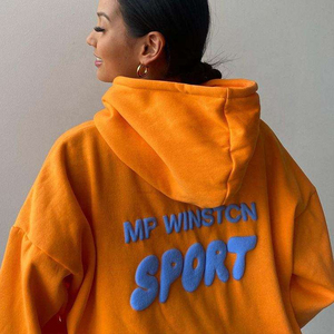 100% haute qualité hommes femmes unisexe personnalisé bouffée impression Logo épais polaire coton surdimensionné goutte épaule pull à capuche - Product Image 4