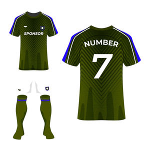 Maillots de football à séchage rapide personnalisés uniformes de football de haute qualité découpe automatisée impression par sublimation ensemble de kit d'uniformes de football - Product Image 3