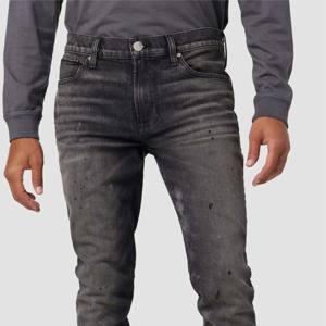 Pantalones vaqueros negros desgastados ajustados para hombre: rasgados vaqueros con corte ajustado con estilo, perfectos para ropa informal y trajes de estilo callejero - Product Image 5