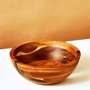 Bol de service en résine polie fait à la main, brun foncé, tourbillonnant - Vaisselle écologique d'origine indienne pour les fêtes, passe au lave-vaisselle - Product Image 3