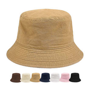 High Quality Custom Cotton Canvas Unisex Beach <b>Bucket</b> <b>Hat</b> with 3D Embroidered Logo and 3D Embroidery Technique for Spring/Summer - Product Image 1