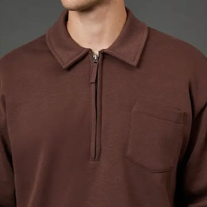 Sudadera para Hombre con Mangas Largas, Dobladillo Acanalado, Precio al por Mayor, Ropa Casual, Servicio OEM, Diseño de Fábrica con Cuello Camisero - Product Image 6