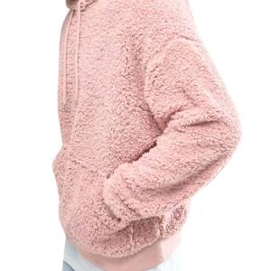 New Arrival Men <b>Sherpa</b> <b>Hoodie</b> Cotton Blended Embroidery Kangaroo Pocket Winter Street Fashion Wear Custom Oversized Fleece - Product Image 3