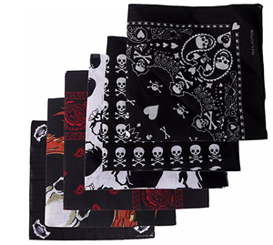 Bandana Skull Motorcycle Biker Handkerchief <b>Head</b> <b>Wrap</b> Print Logo Headband Turban - Product Image 4