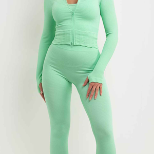 Nouveau leggings de yoga 4 pièces à séchage rapide vente en gros vestes de soutien-gorge de course vêtements de sport respirants - Product Image 4