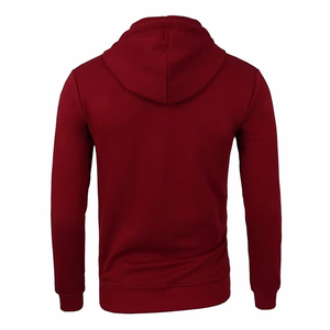 Sudadera con Capucha de Felpa de Algodón para Hombre, Diseño Urbano Ajustado con Cremallera, Sudadera de Invierno con Estampado en Relieve, Ropa Lisa Teñida - Product Image 2