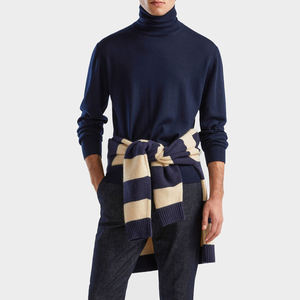 เสื้อยืดผู้ชายแฟชั่นแขนสั้นคอกลมสีทึบพิมพ์ลายผ้าเจอร์ซีย์น้ำหนัก240กรัมลำลองฤดูร้อน - Product Image 3