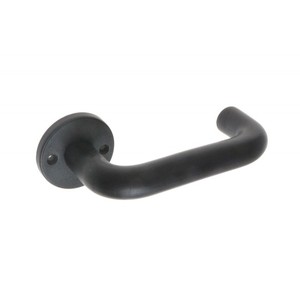 Puerta, manija de seguridad, plástico con placa redonda-Negro - Product Image 1