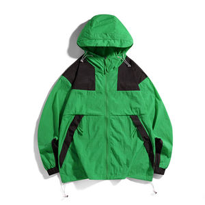 Chaqueta cortavientos de mujer de diseño personalizado, chaqueta cortavientos de lona transpirable de manga larga con cuello levantado y cremallera, precio al por mayor, novedad - Product Image 3