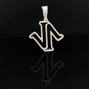 Colgante de Acero Inoxidable Estilo Rapero Hip Hop Personalizado con Circonitas y Diamantes - Product Image 1