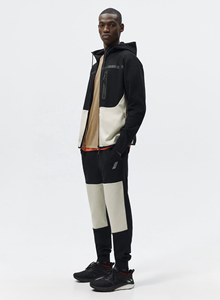 Sweat à capuche pour homme d'hiver, blocs de couleur, manches longues, fermeture éclair sur le devant, broderie technique, fermeture éclair thermosoudée, poches latérales à fermeture automatique - Product Image 6