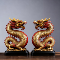 Ornement de maison européen, décoration de bureau, artisanat en résine, figurine personnalisée d'aigle, de cerf, de dragon chinois, de paon pour la décoration de la maison