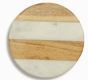 Posavasos de piedra de mármol natural, posavasos de Color blanco para uso de escritorio de oficina, decoración del hogar - Product Image 3