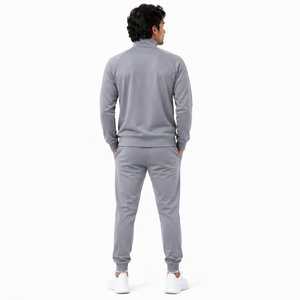 Conjunto Deportivo Unisex Gris con Capucha 2 en 1, Forro Polar, Manga Larga, Color Sólido, Informal, con Bolsillos Laterales y Cierre con Cordón, Estilo Otoñal - Product Image 2