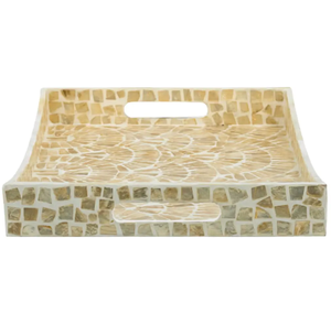 Bandeja Rectangular para Servir con Incrustaciones de Nácar y Asas, Elegante Bandeja de Mesa para Múltiples Usos, Hecha en Vietnam - Product Image 4