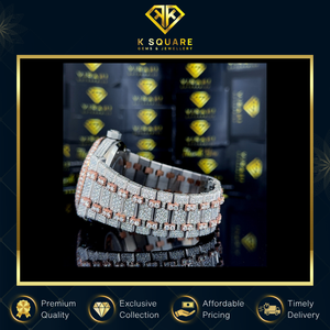 New Modern Design Unisex Analog Stainless Steel Round Automatic for Movement <b>Quartz</b> Moissanite Diamond <b>Watch</b> for <b>Men</b> Women - Product Image 6