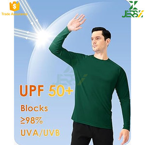 UPF 50+ UV Protective Long Sleeve <b>Shirt</b> for <b>Men</b> Lightweight Quick Dry Breathable Rash Guard Moisture Wicking 100% Polyester - Product Image 2