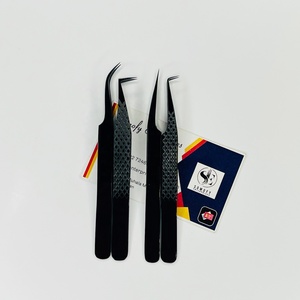 Pinzas de Extensión de Pestañas Somofy Enterprises de Acero Inoxidable con Punta de Fibra Suave de 10 mm, Agarre de Diamante, Color Negro Plasma, Precisión Rusa - Product Image 5