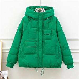 Veste d'hiver élégante et élégante pour femmes, parka de neige rembourrée en coton avec col montant, poche ceinture, pardessus épais et chaud - Product Image 2