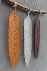 Colgante de pared de macramé hecho a mano con diseño de hojas, perfecto para sala de estar, hogar y oficina, Decoración elegante, arte de pared - Product Image 5