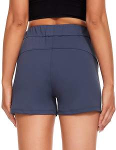 Pantalones cortos informales con estampado de retales para mujer, Shorts holgados de playa para el hogar - Product Image 2