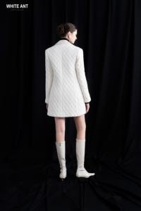 Meilleur prix Suzy Veste matelassée pour femmes Tissu de couette en coton biologique avec poches Hiver Taille XL Blanc Design Vietnam - Product Image 3