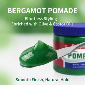 Pommade coiffante bio à la bergamote avec protection thermique, hypoallergénique, pour cheveux secs, bruts, bouclés, naturels, hydratante - Product Image 2