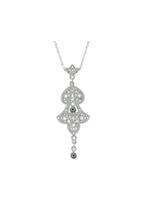 Collar de Perlas de Plata de Ley Estilo Vintage Eduardiano, Chapado en Rodio, con Colgante de Lavalier, para Regalo de Boda o Fiesta - Product Image 2