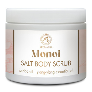 Exfoliante Corporal de Sal Marina con Aceite de Monoi, Aceites Esenciales de Jojoba y Ylang-Ylang, Hidratante, Exfoliante, Orgánico, Cruelty-Free, para Todo Tipo de Piel - Product Image 1