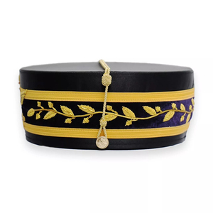 Personnaliser les casquettes vintage maçonnique Regalia degré Logo main broderie couronnes seau chapeaux du Pakistan ronpex - Product Image 2