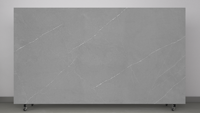 Grande dalle de quartz gris clair avec veines blanches, design moderne pour comptoirs de cuisine, dessus de table, revêtement mural - ignifuge, imperméable