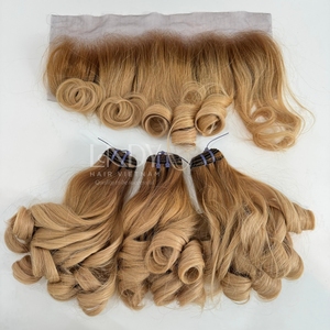 ช่อผมมนุษย์100% เวียดนาม & การปิดสีลูกไม้โปร่งใส - Product Image 1