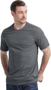 Camiseta de verano para hombre, camisetas informales de talla grande para hombre, camiseta personalizada de algodón orgánico transpirable de Color sólido - Product Image 5