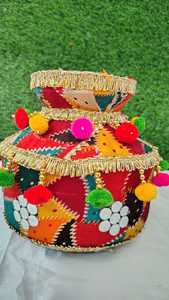 Set Phulkari Jaggo con Danda, Chaj e Binnus - Essenziali per Matrimoni Punjabi Sikh, Sangeet, Maiyan, Haldi, Feste Femminili e <span class=keywords><strong>Bhangra</strong></span> - Product Image 3